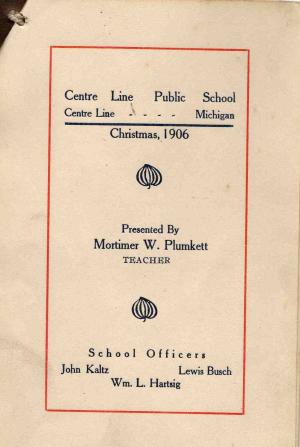 Mortimer Plunkett teacher John Kaltz Lewis Busch William Hartsig Center Line Public School Board Officers